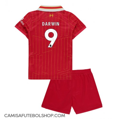 Camisa de time de futebol Liverpool Darwin Nunez #9 Replicas 1º Equipamento Infantil 2024-25 Manga Curta (+ Calças curtas)